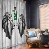 Kenya Rugby Custom Window Curtain White Kenyan 22-23 Motif - Wonder Print Shop