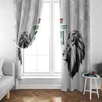 Kenya Rugby Custom Window Curtain White Kenyan 22-23 Motif - Wonder Print Shop