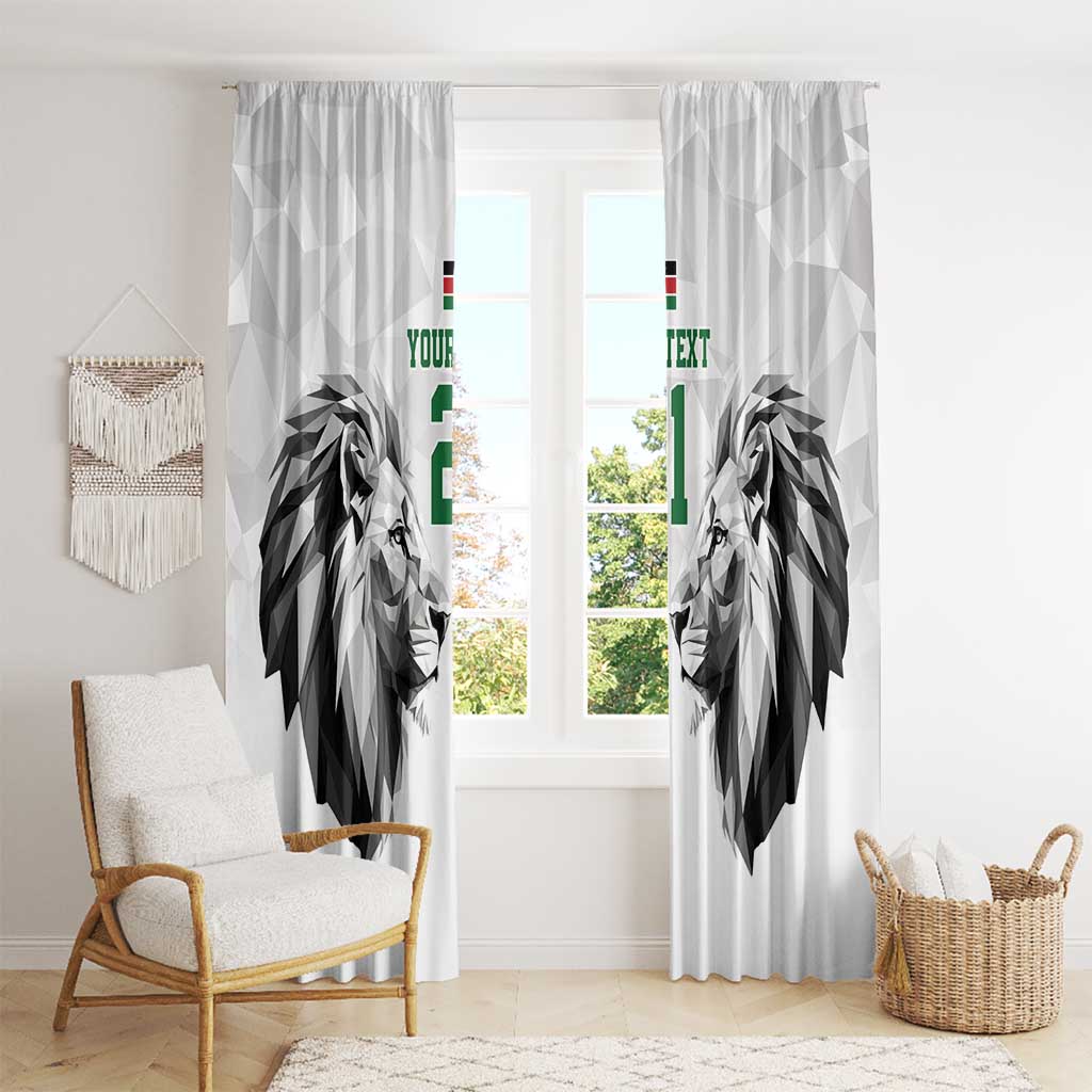 Kenya Rugby Custom Window Curtain White Kenyan 22-23 Motif - Wonder Print Shop