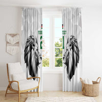 Kenya Rugby Custom Window Curtain White Kenyan 22-23 Motif - Wonder Print Shop