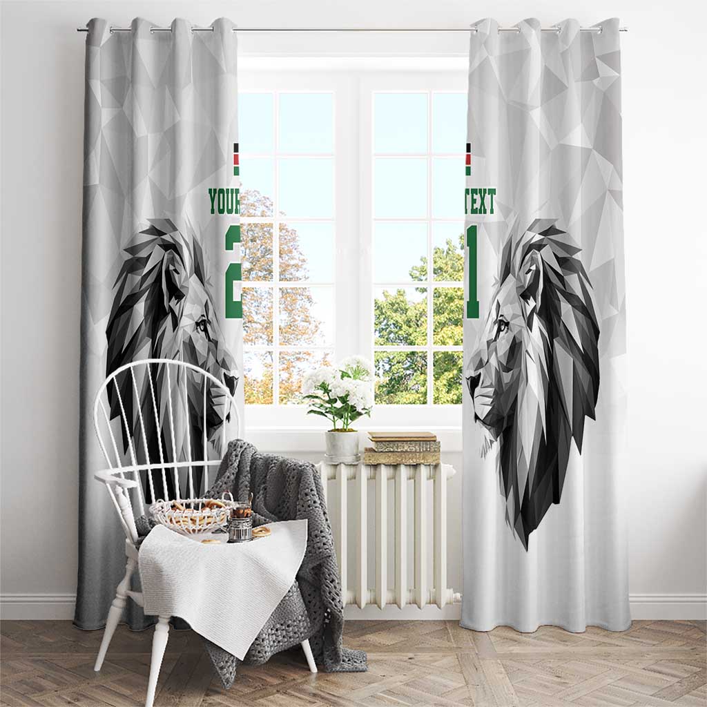 Kenya Rugby Custom Window Curtain White Kenyan 22-23 Motif - Wonder Print Shop