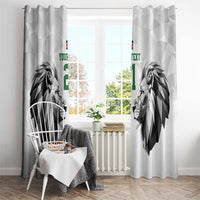 Kenya Rugby Custom Window Curtain White Kenyan 22-23 Motif - Wonder Print Shop