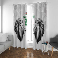 Kenya Rugby Custom Window Curtain White Kenyan 22-23 Motif - Wonder Print Shop