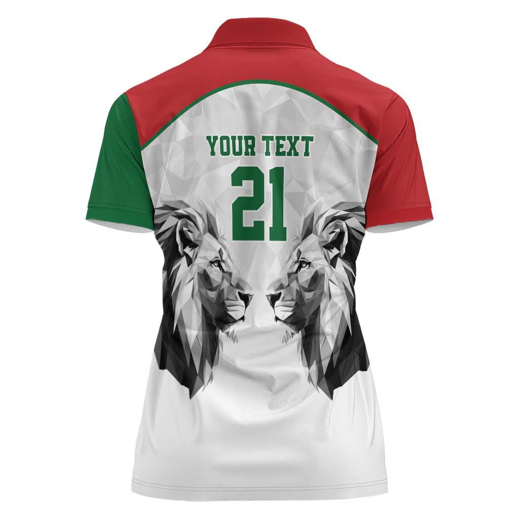 Kenya Rugby Custom Women Polo Shirt White Kenyan 22-23 Motif - Wonder Print Shop