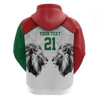 Kenya Rugby Custom Zip Hoodie White Kenyan 22-23 Motif - Wonder Print Shop
