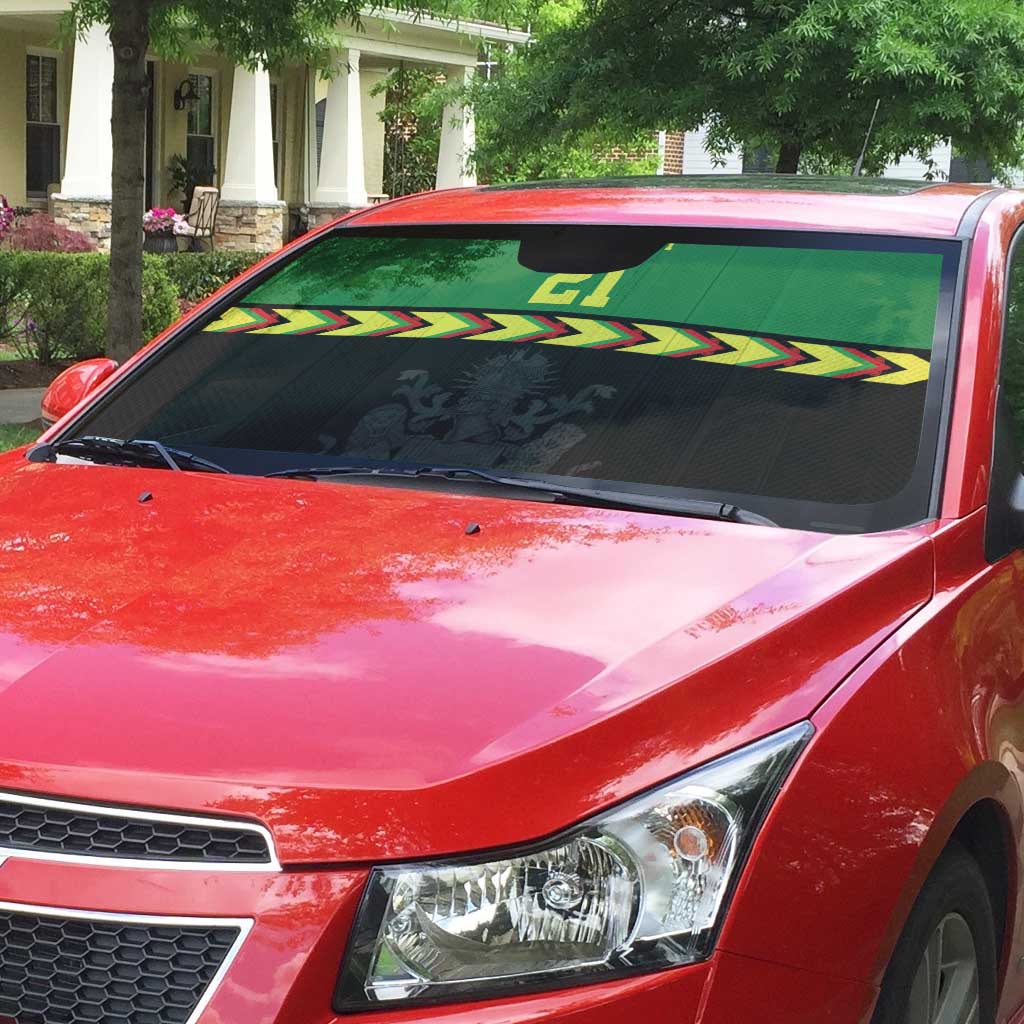 Malawi Cricket Custom Auto Sun Shade Malawi Chevron Pattern - Wonder Print Shop