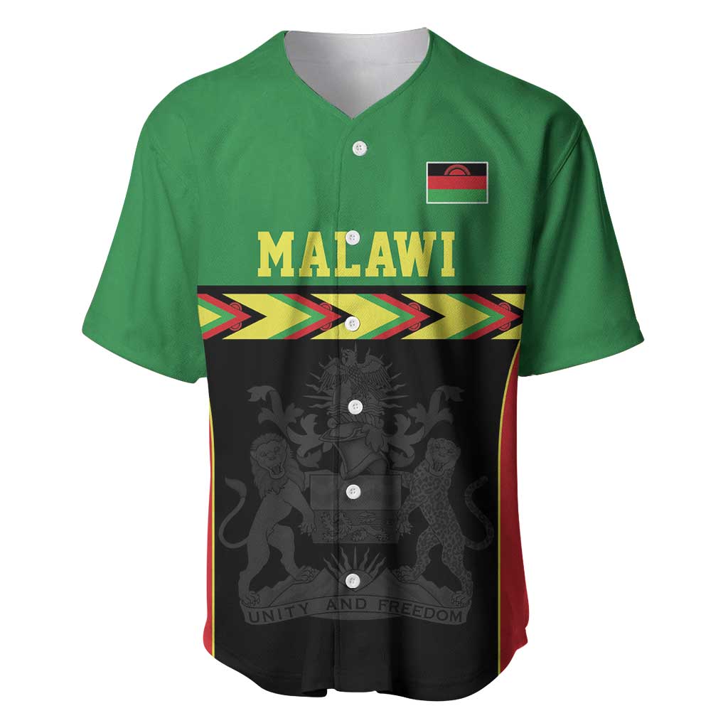 Malawi Cricket Custom Baseball Jersey Malawi Chevron Pattern - Wonder Print Shop