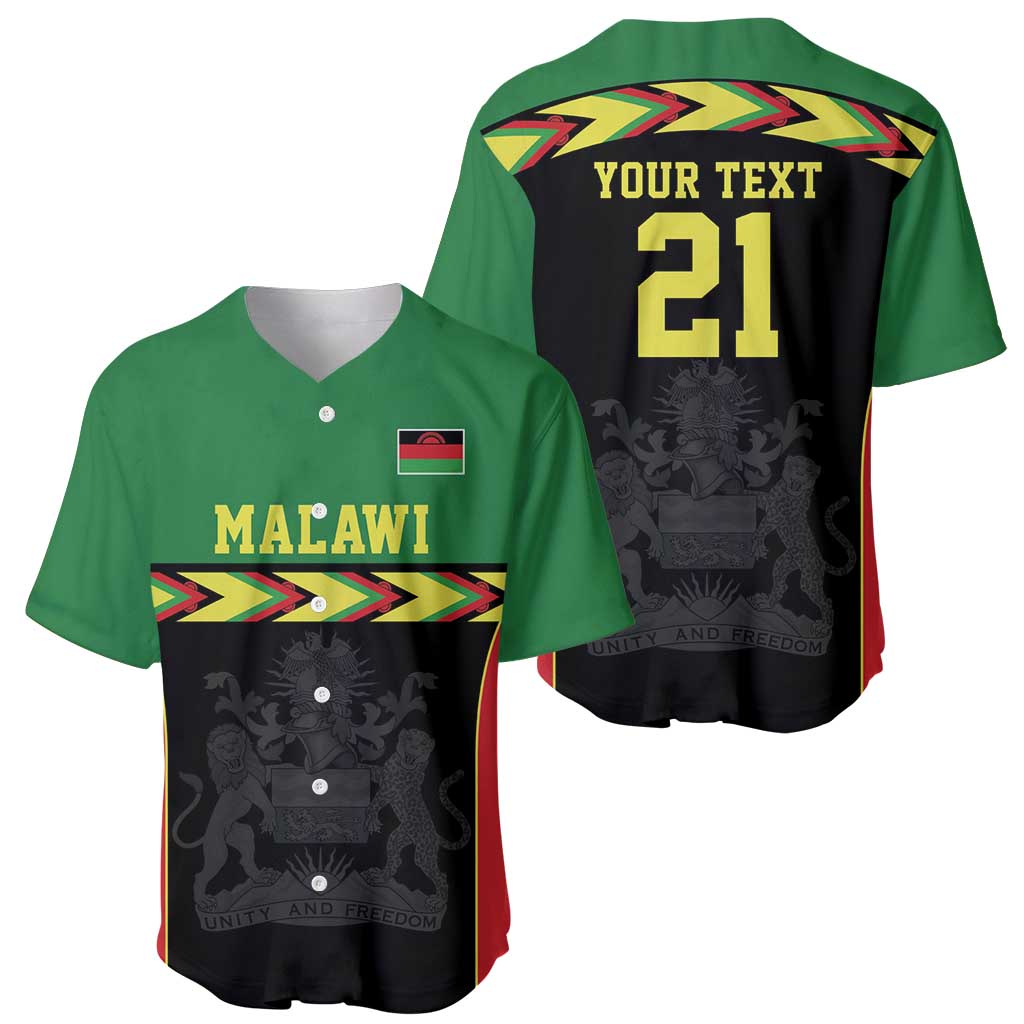 Malawi Cricket Custom Baseball Jersey Malawi Chevron Pattern - Wonder Print Shop