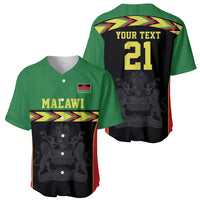 Malawi Cricket Custom Baseball Jersey Malawi Chevron Pattern - Wonder Print Shop