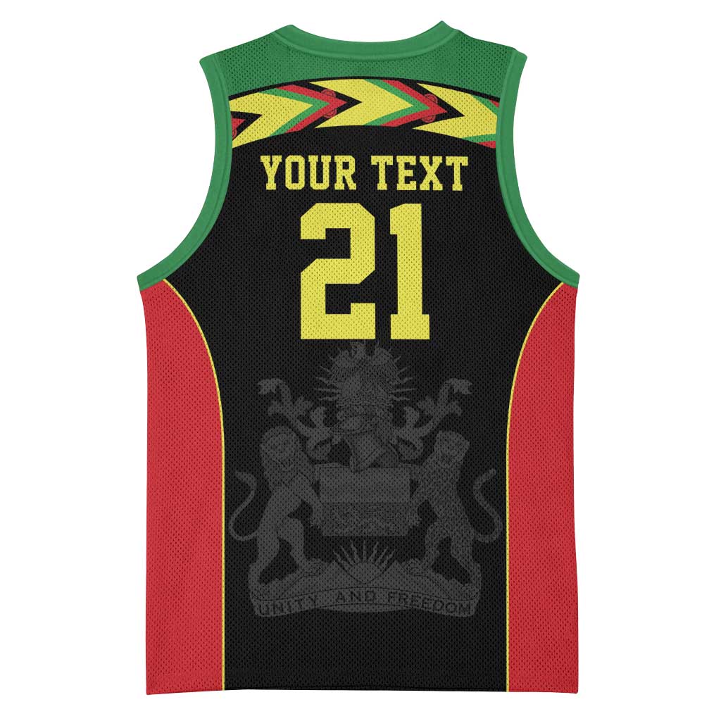 Malawi Cricket Custom Basketball Jersey Malawi Chevron Pattern - Wonder Print Shop