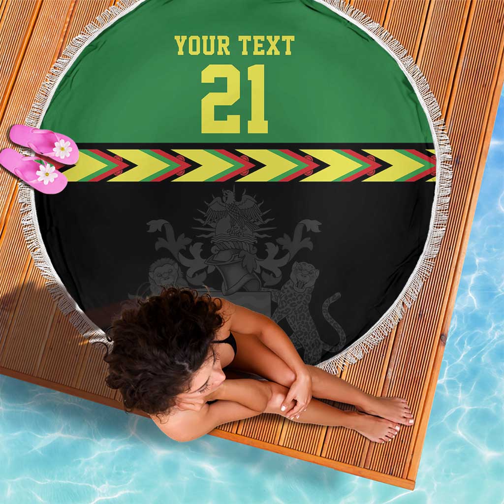 Malawi Cricket Custom Beach Blanket Malawi Chevron Pattern - Wonder Print Shop