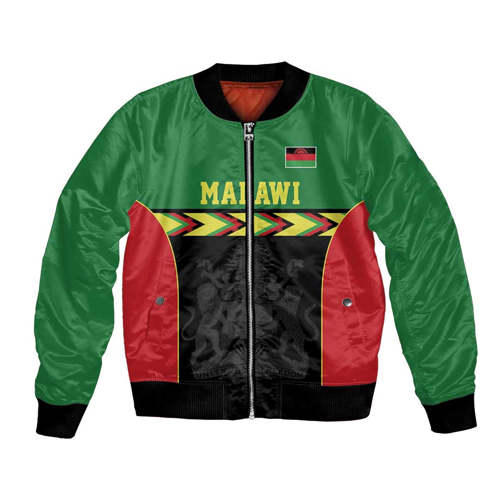 Malawi Cricket Custom Bomber Jacket Malawi Chevron Pattern - Wonder Print Shop