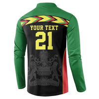 Malawi Cricket Custom Button Sweatshirt Malawi Chevron Pattern - Wonder Print Shop