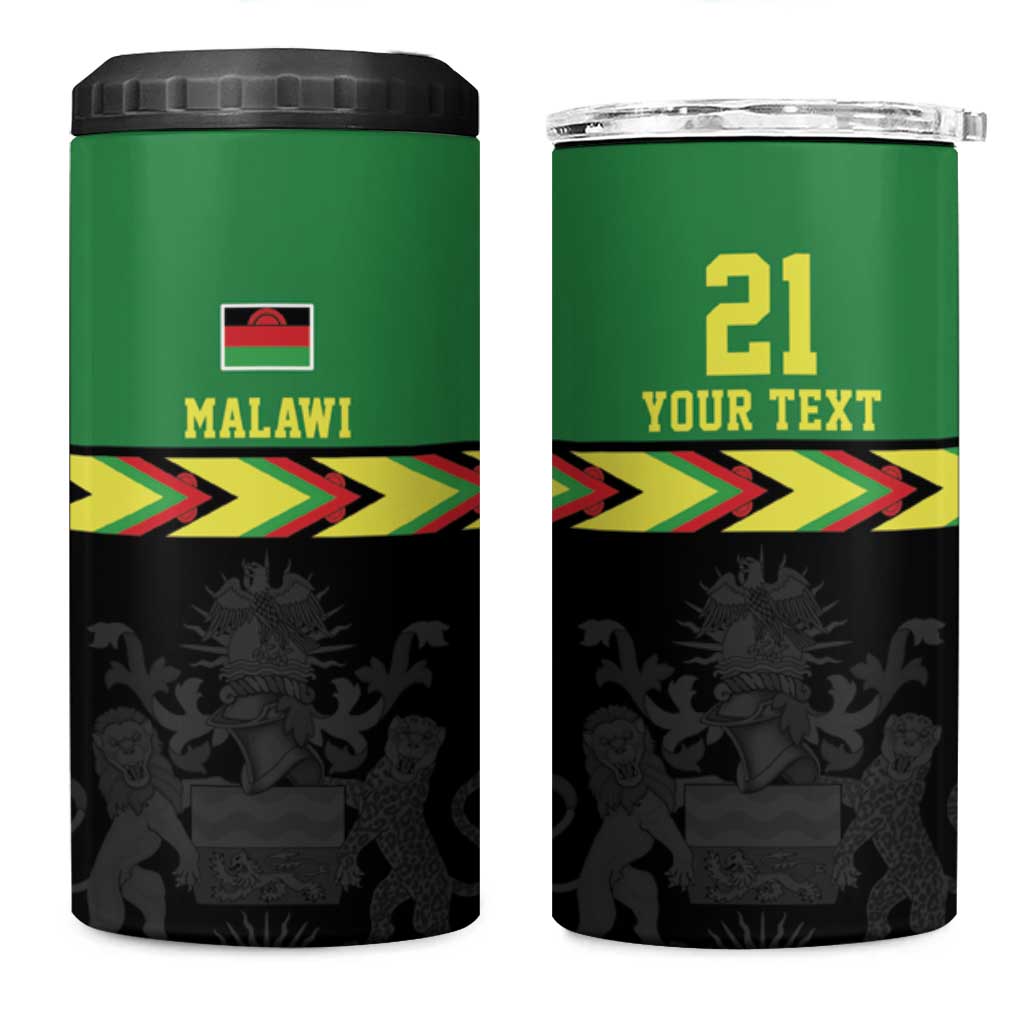 Malawi Cricket Custom 4 in 1 Can Cooler Tumbler Malawi Chevron Pattern - Wonder Print Shop