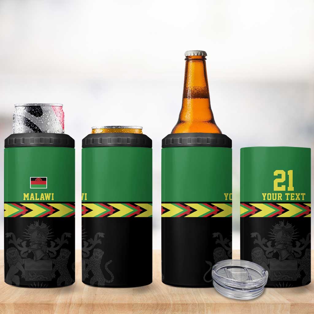 Malawi Cricket Custom 4 in 1 Can Cooler Tumbler Malawi Chevron Pattern - Wonder Print Shop