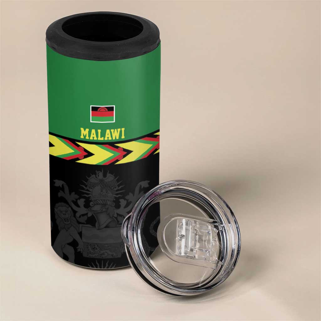 Malawi Cricket Custom 4 in 1 Can Cooler Tumbler Malawi Chevron Pattern - Wonder Print Shop