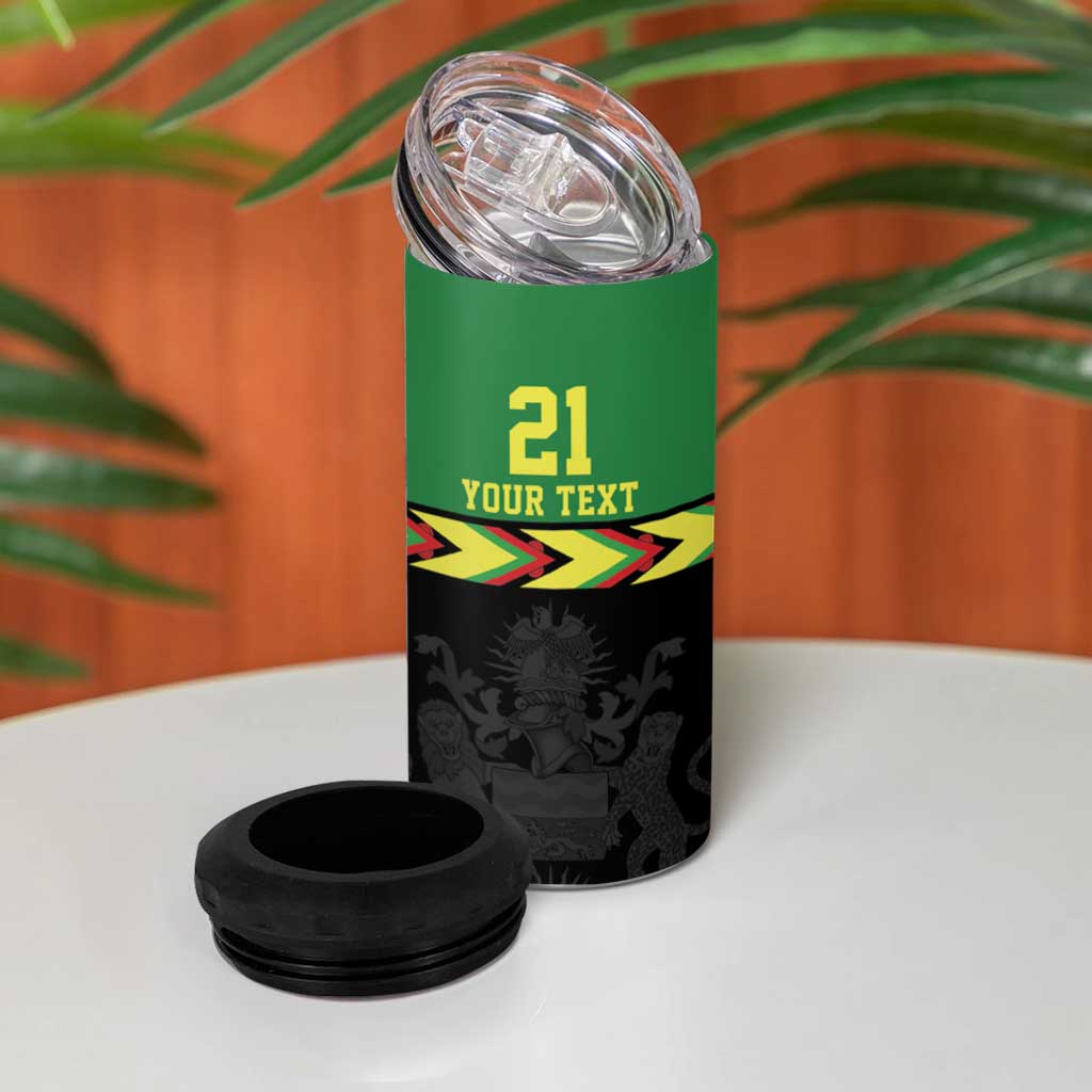 Malawi Cricket Custom 4 in 1 Can Cooler Tumbler Malawi Chevron Pattern - Wonder Print Shop