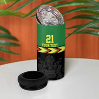 Malawi Cricket Custom 4 in 1 Can Cooler Tumbler Malawi Chevron Pattern - Wonder Print Shop