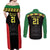 Malawi Cricket Custom Couples Matching Off Shoulder Maxi Dress and Long Sleeve Button Shirt Malawi Chevron Pattern - Wonder Print Shop