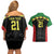 Malawi Cricket Custom Couples Matching Off Shoulder Short Dress and Hawaiian Shirt Malawi Chevron Pattern - Wonder Print Shop