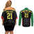 Malawi Cricket Custom Couples Matching Off Shoulder Short Dress and Long Sleeve Button Shirt Malawi Chevron Pattern - Wonder Print Shop