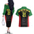 Malawi Cricket Custom Couples Matching Off The Shoulder Long Sleeve Dress and Hawaiian Shirt Malawi Chevron Pattern - Wonder Print Shop