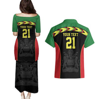 Malawi Cricket Custom Couples Matching Puletasi and Hawaiian Shirt Malawi Chevron Pattern - Wonder Print Shop