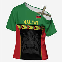 Malawi Cricket Custom Cross Shoulder Shirt Malawi Chevron Pattern - Wonder Print Shop