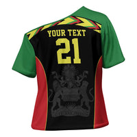Malawi Cricket Custom Cross Shoulder Shirt Malawi Chevron Pattern - Wonder Print Shop