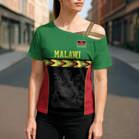 Malawi Cricket Custom Cross Shoulder Shirt Malawi Chevron Pattern - Wonder Print Shop