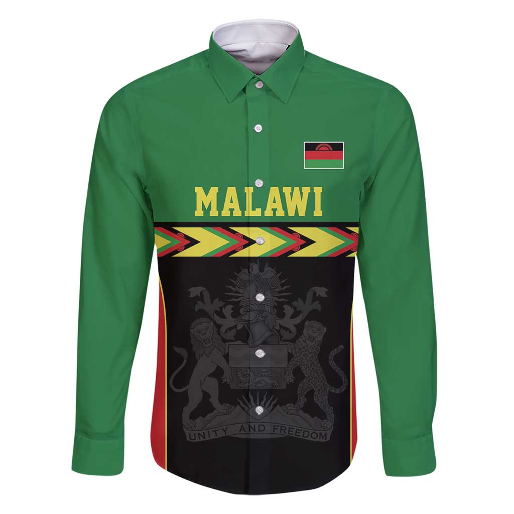 Malawi Cricket Custom Family Matching Long Sleeve Bodycon Dress and Hawaiian Shirt Malawi Chevron Pattern - Wonder Print Shop