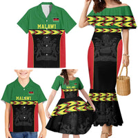 Malawi Cricket Custom Family Matching Mermaid Dress and Hawaiian Shirt Malawi Chevron Pattern - Wonder Print Shop