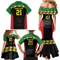 Malawi Cricket Custom Family Matching Mermaid Dress and Hawaiian Shirt Malawi Chevron Pattern - Wonder Print Shop