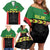 Malawi Cricket Custom Family Matching Off Shoulder Short Dress and Hawaiian Shirt Malawi Chevron Pattern - Wonder Print Shop