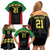 Malawi Cricket Custom Family Matching Off Shoulder Short Dress and Hawaiian Shirt Malawi Chevron Pattern - Wonder Print Shop