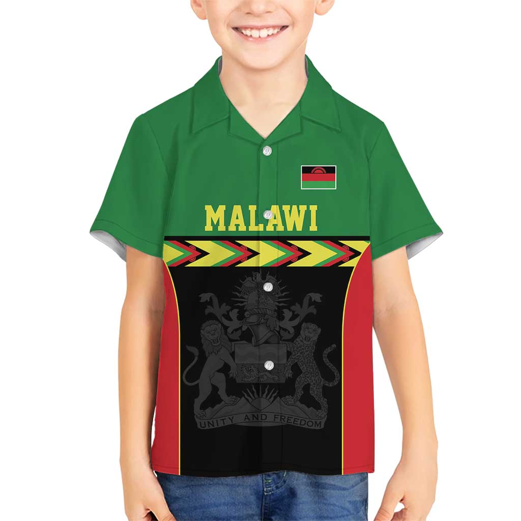 Malawi Cricket Custom Family Matching Off Shoulder Short Dress and Hawaiian Shirt Malawi Chevron Pattern - Wonder Print Shop