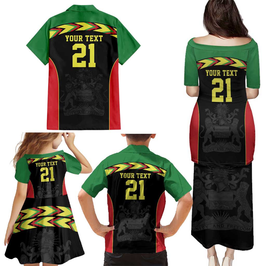 Malawi Cricket Custom Family Matching Puletasi and Hawaiian Shirt Malawi Chevron Pattern - Wonder Print Shop