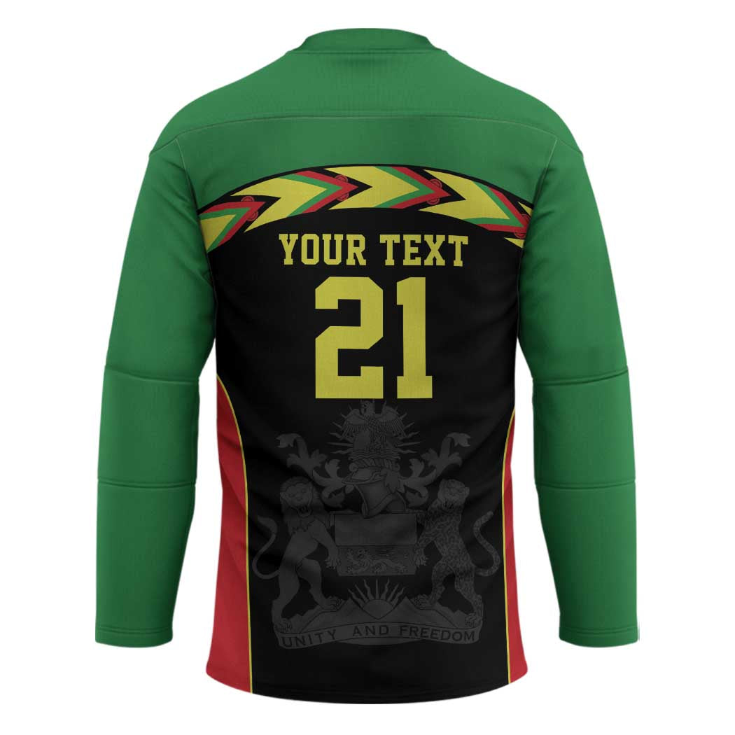 Malawi Cricket Custom Hockey Jersey Malawi Chevron Pattern - Wonder Print Shop