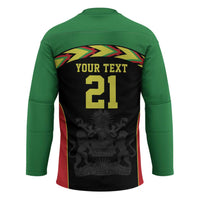 Malawi Cricket Custom Hockey Jersey Malawi Chevron Pattern - Wonder Print Shop