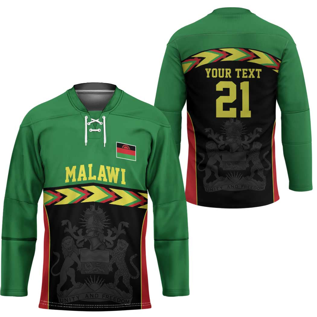 Malawi Cricket Custom Hockey Jersey Malawi Chevron Pattern - Wonder Print Shop