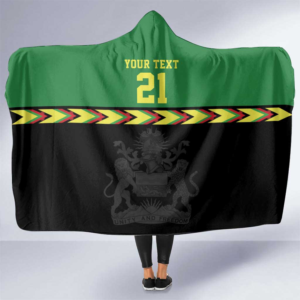 Malawi Cricket Custom Hooded Blanket Malawi Chevron Pattern - Wonder Print Shop