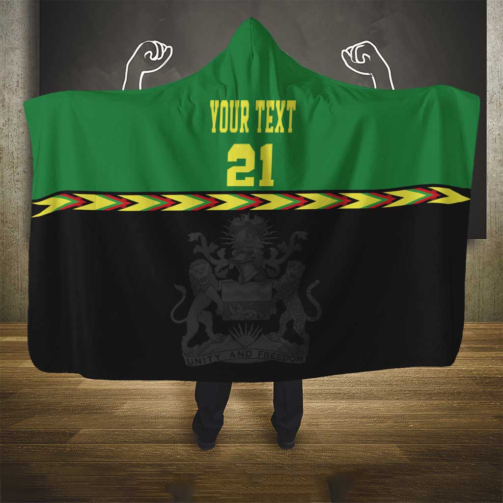 Malawi Cricket Custom Hooded Blanket Malawi Chevron Pattern - Wonder Print Shop