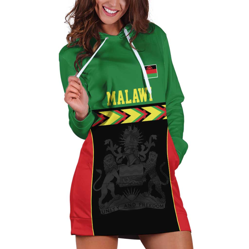Malawi Cricket Custom Hoodie Dress Malawi Chevron Pattern - Wonder Print Shop