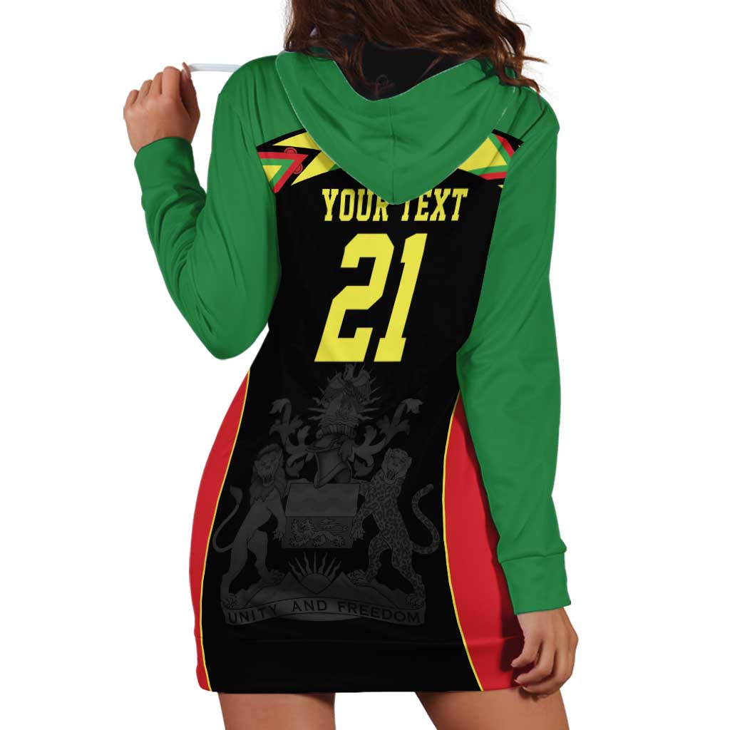 Malawi Cricket Custom Hoodie Dress Malawi Chevron Pattern - Wonder Print Shop