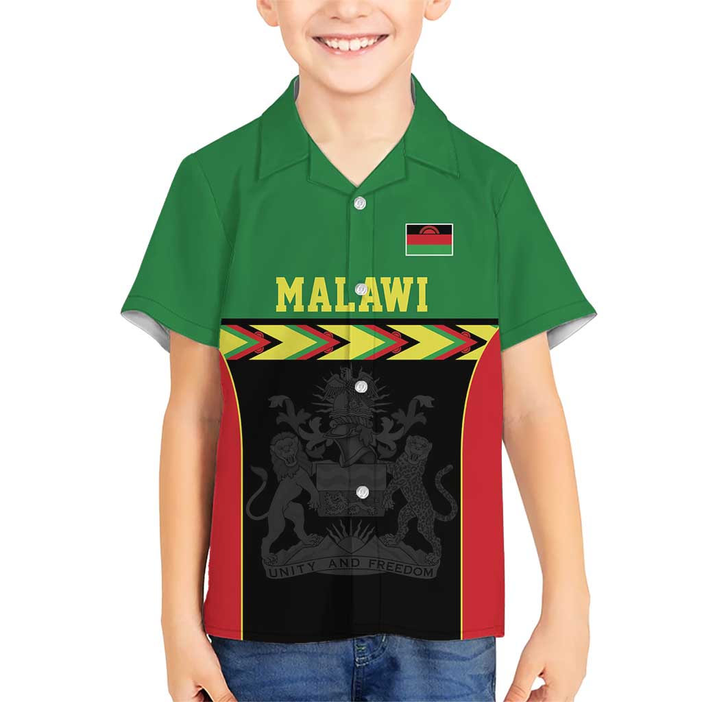 Malawi Cricket Custom Kid Hawaiian Shirt Malawi Chevron Pattern - Wonder Print Shop