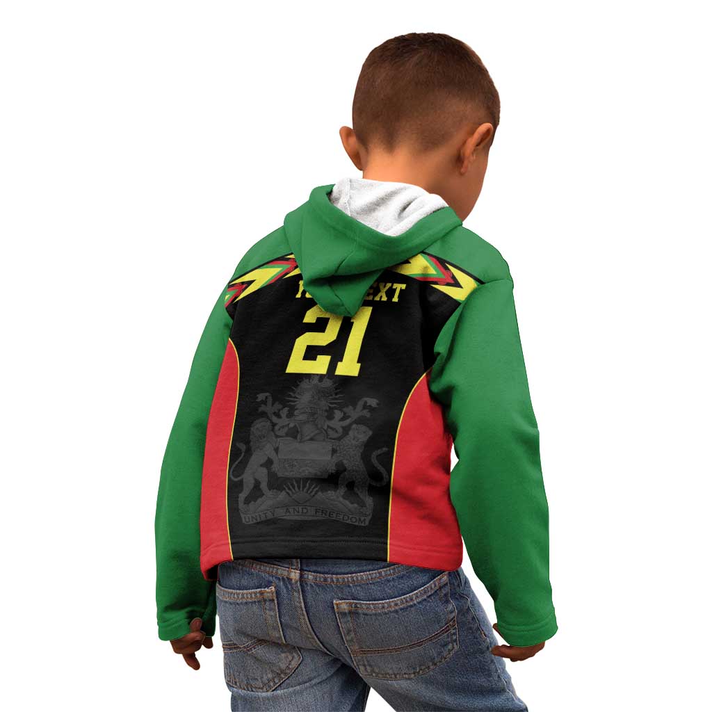 Malawi Cricket Custom Kid Hoodie Malawi Chevron Pattern - Wonder Print Shop