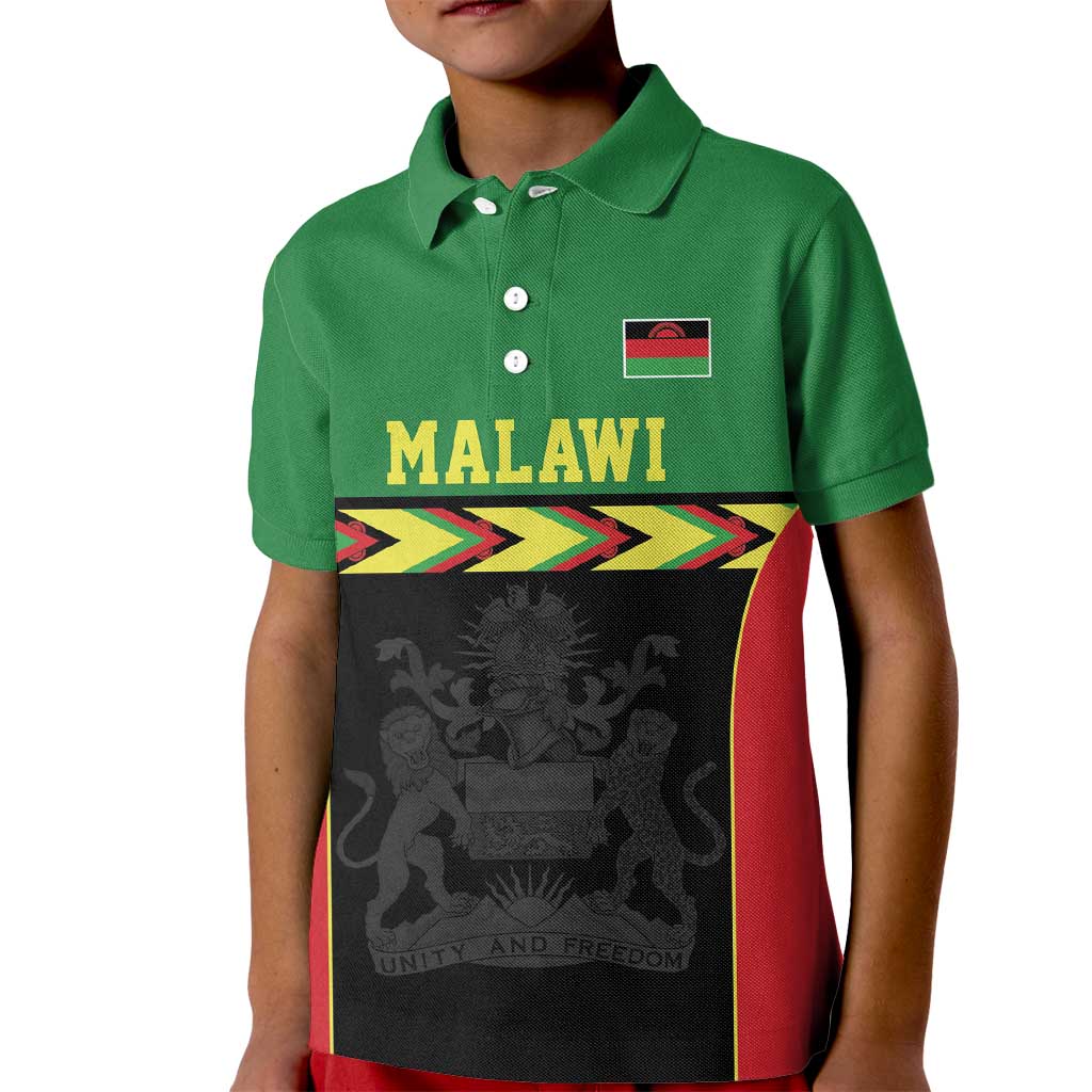 Malawi Cricket Custom Kid Polo Shirt Malawi Chevron Pattern - Wonder Print Shop