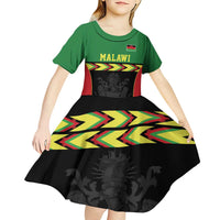 Malawi Cricket Custom Kid Short Sleeve Dress Malawi Chevron Pattern - Wonder Print Shop