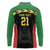 Malawi Cricket Custom Long Sleeve Polo Shirt Malawi Chevron Pattern - Wonder Print Shop