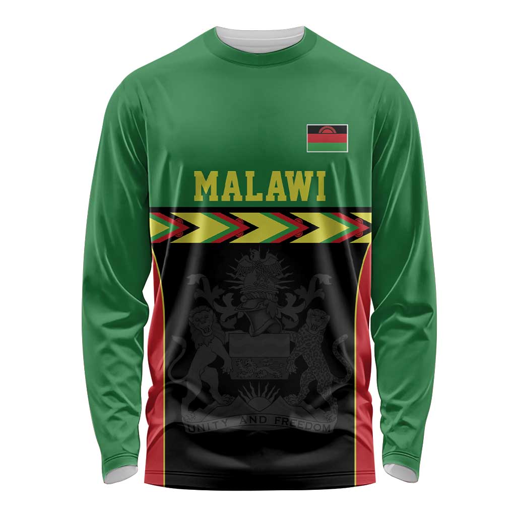 Malawi Cricket Custom Long Sleeve Shirt Malawi Chevron Pattern - Wonder Print Shop